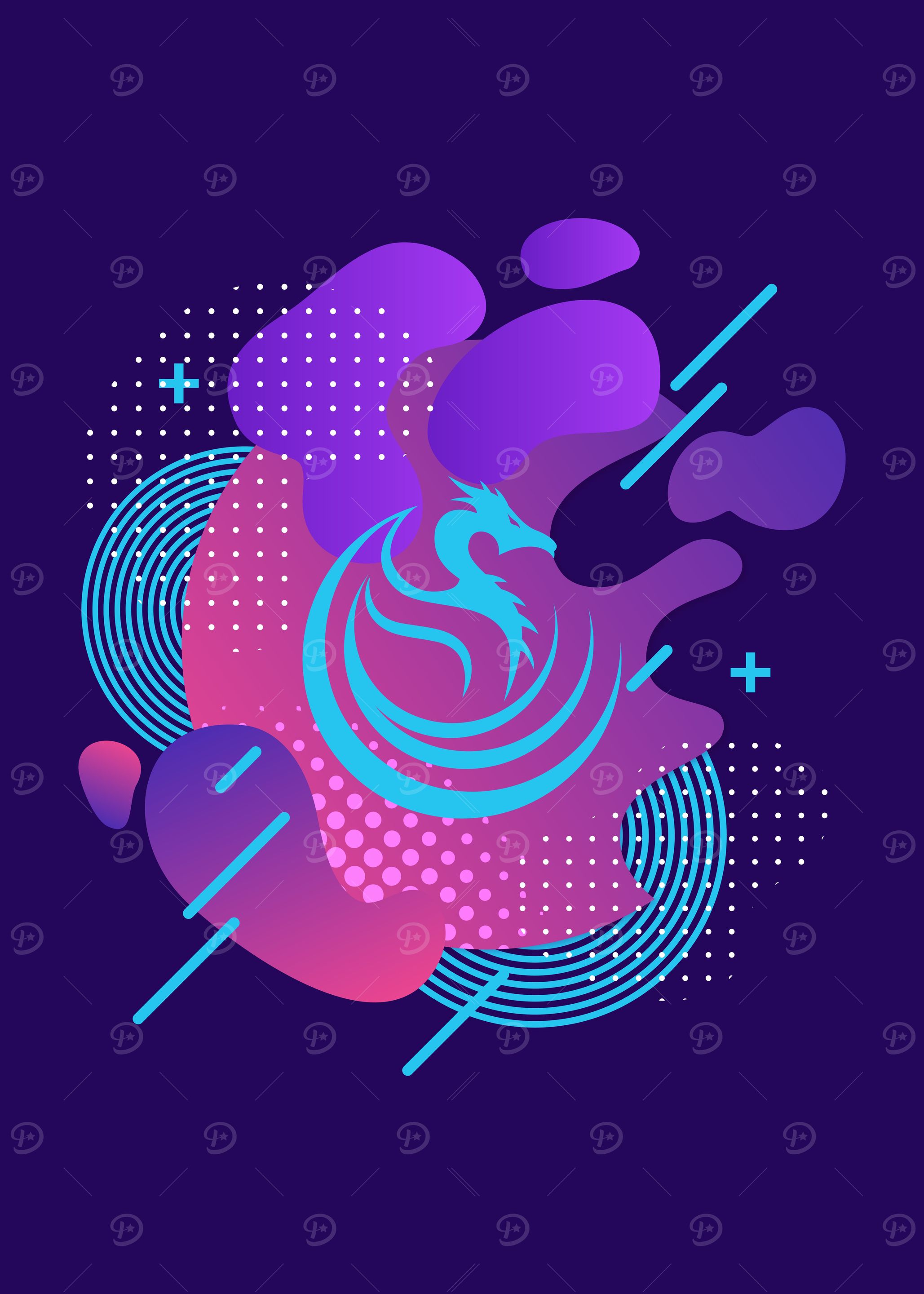 Neon Noir Cyberpunk Dragon