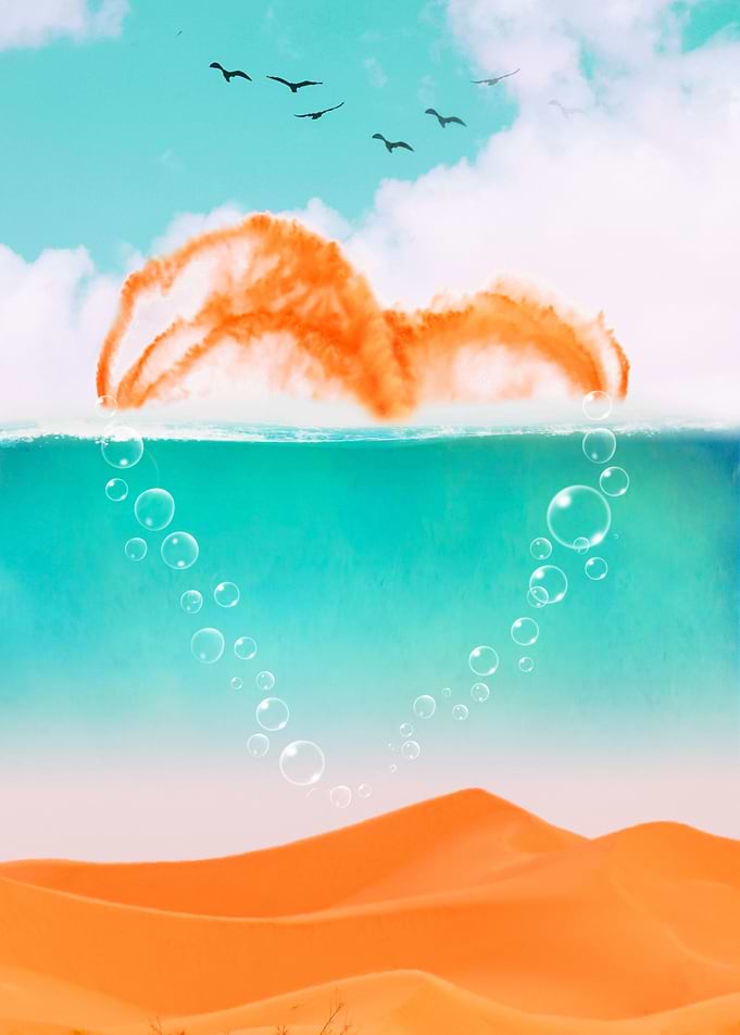 Water and sand