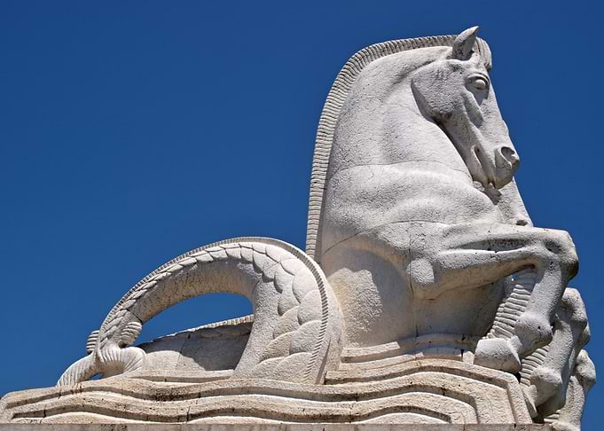 Horse statue in Lisbon