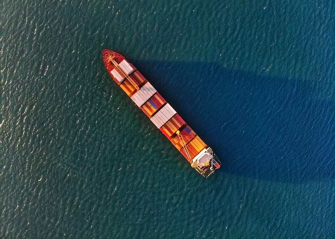 Ship in the sea