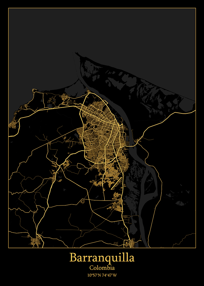 Barranquilla Colombia map