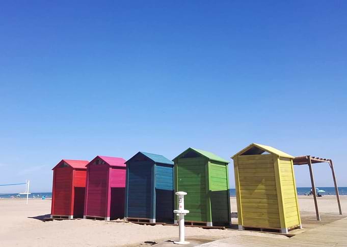 Colourful beach