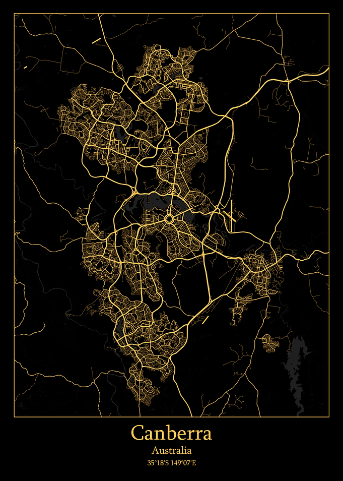 Canberra Australia map