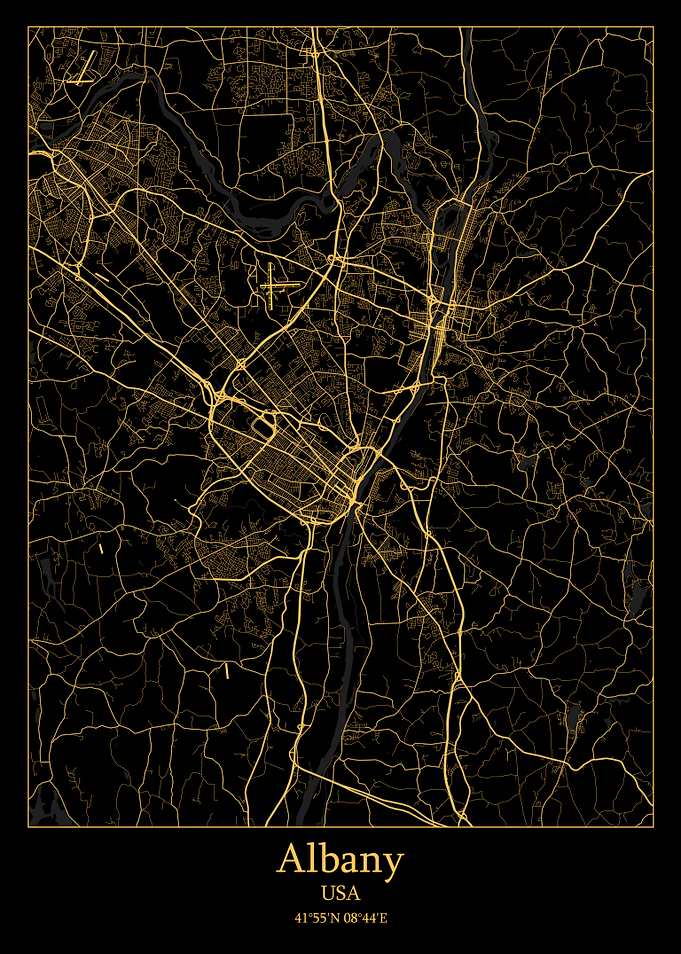 Albany USA map