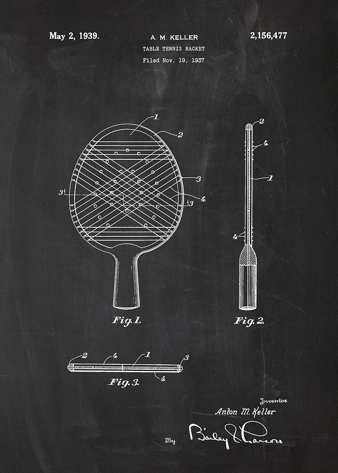 1937 Table Tennis Racket