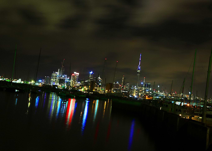 Night View Of Auckland CBD