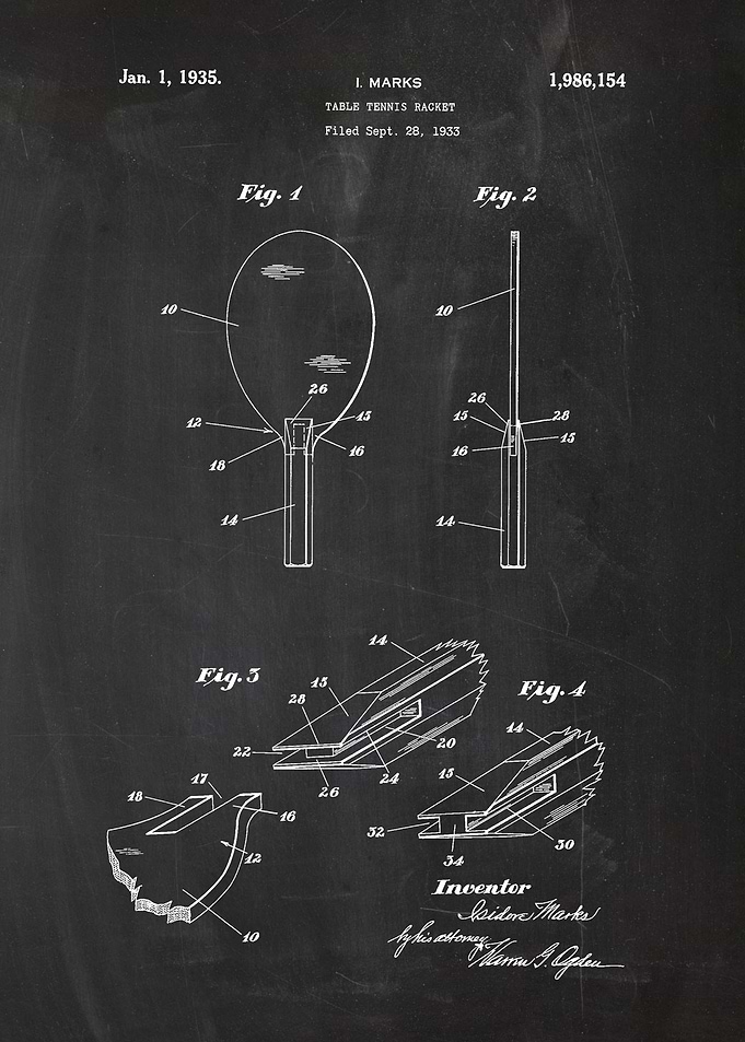 1933 Table Tennis Racket