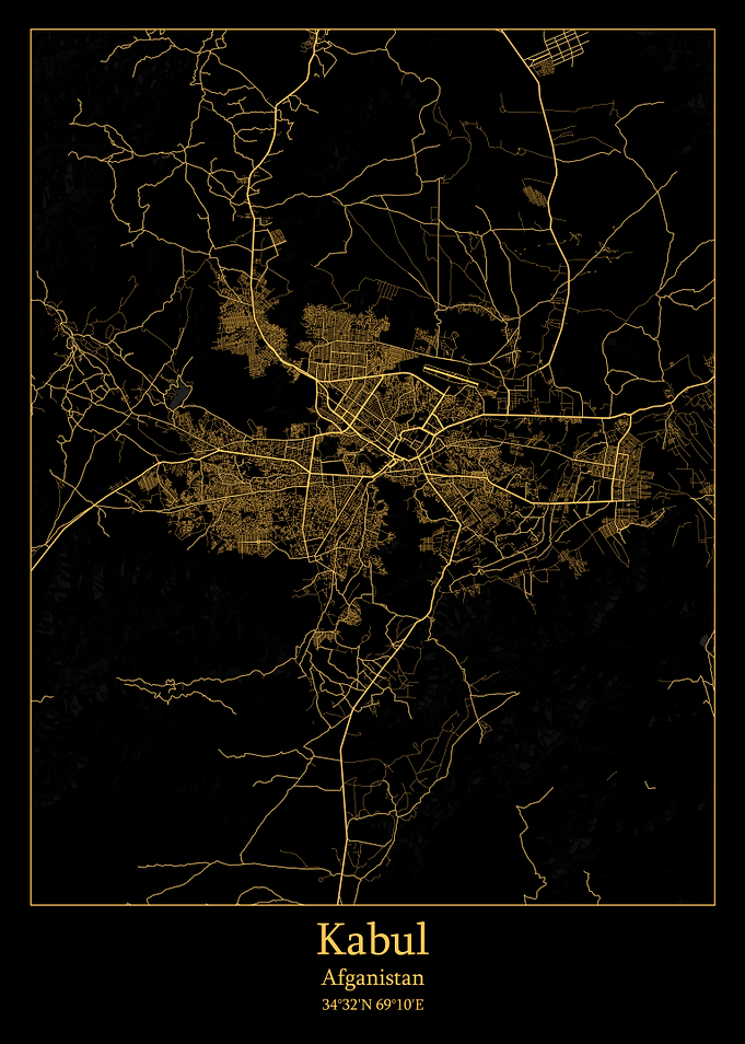 Kabul Afghanistan map