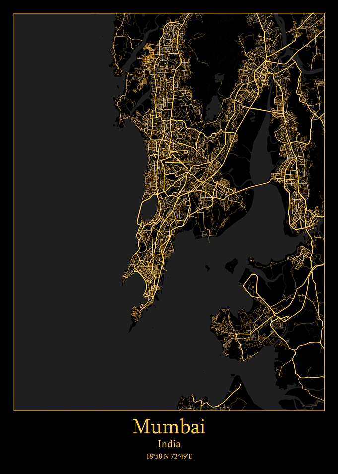 Mumbai India map
