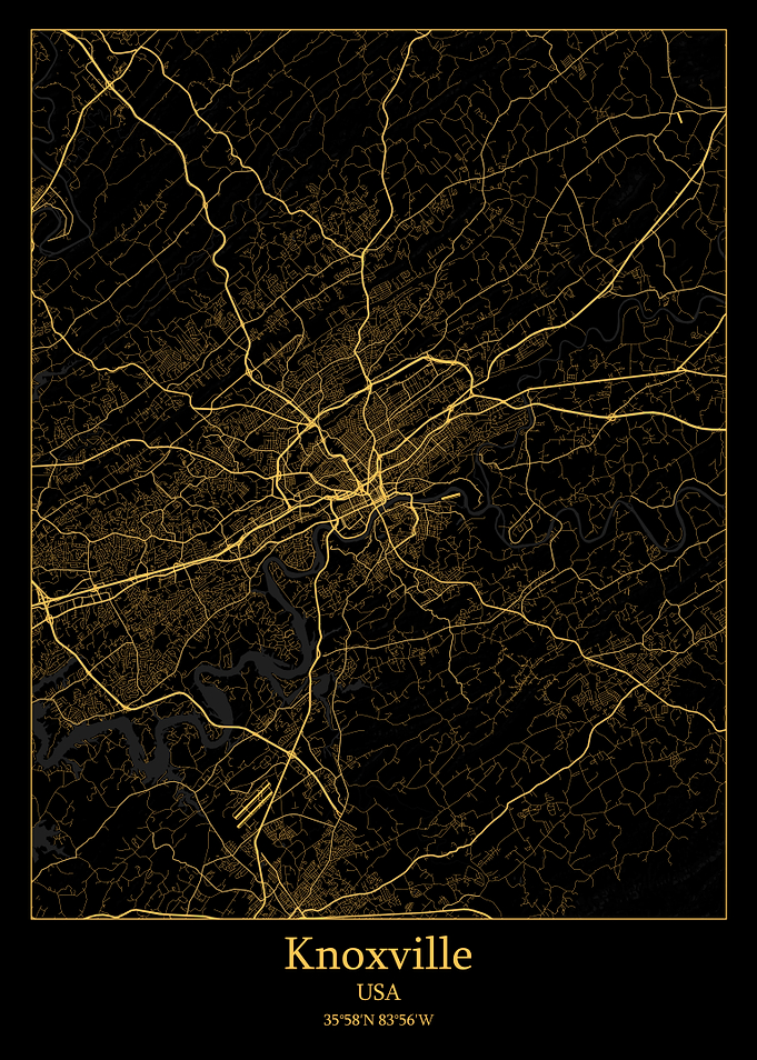 Knoxville map USA
