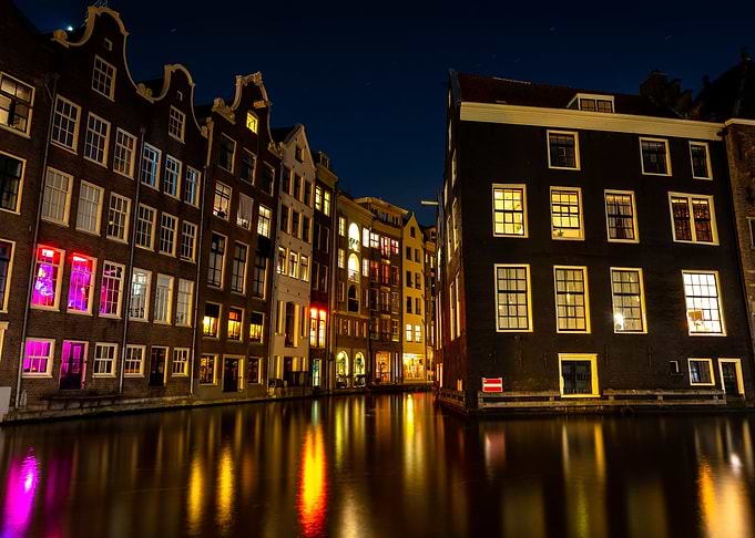Amsterdam at night