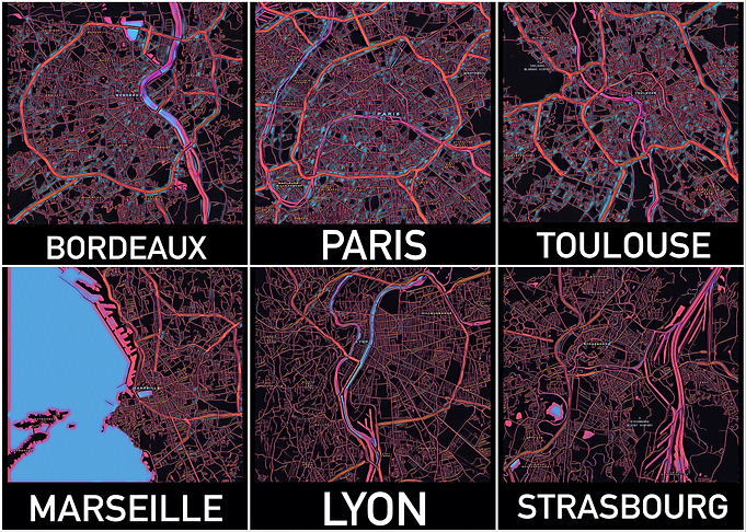 French Cities Maps