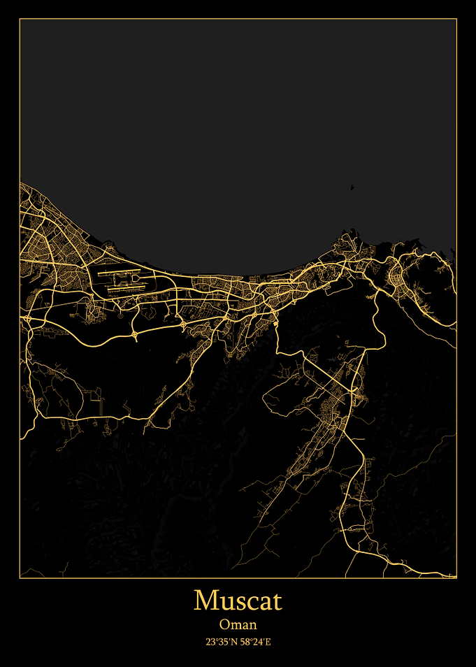 Muscat Oman map