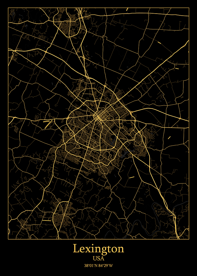 Lexington USA map
