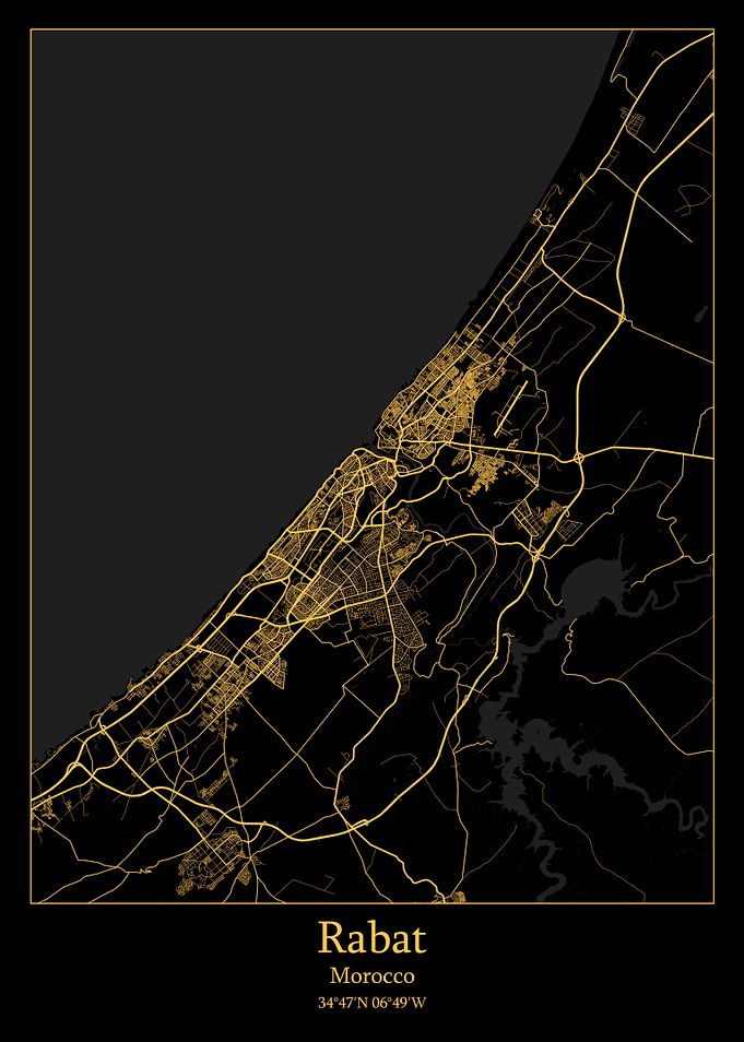 Rabat Morocco map