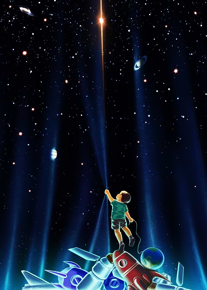 space and human