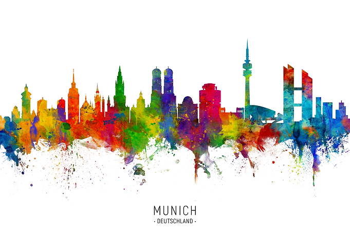 Munich Germany Skyline