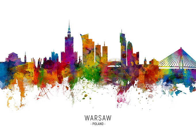 Warsaw Poland Skyline
