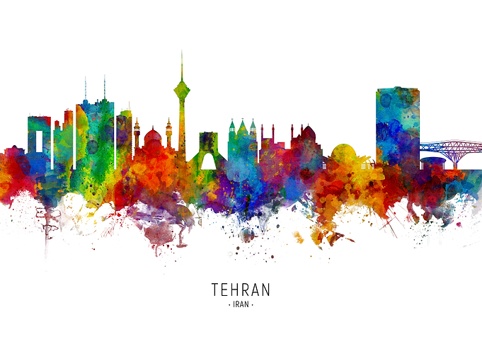 Tehran Iran Skyline