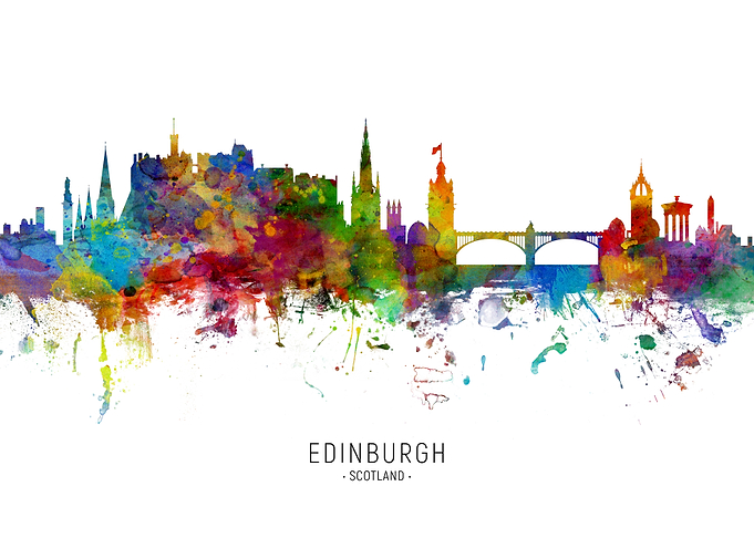 Edinburgh Scotland Skyline