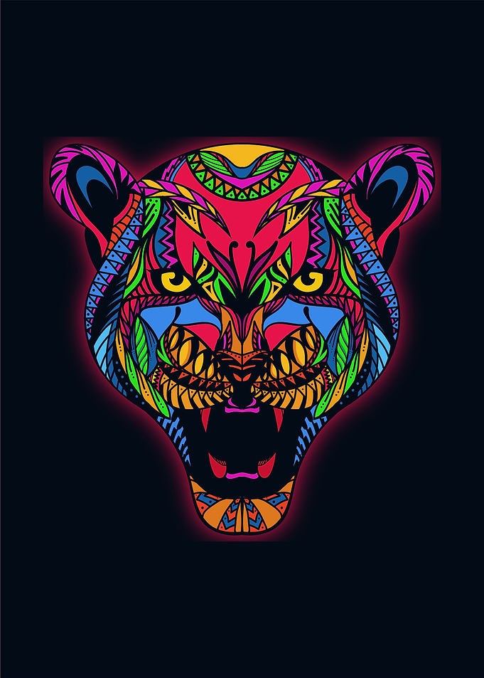 Tiger Ornaments Colorful