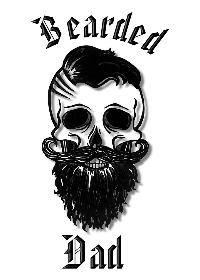 Beaded Dad Skull