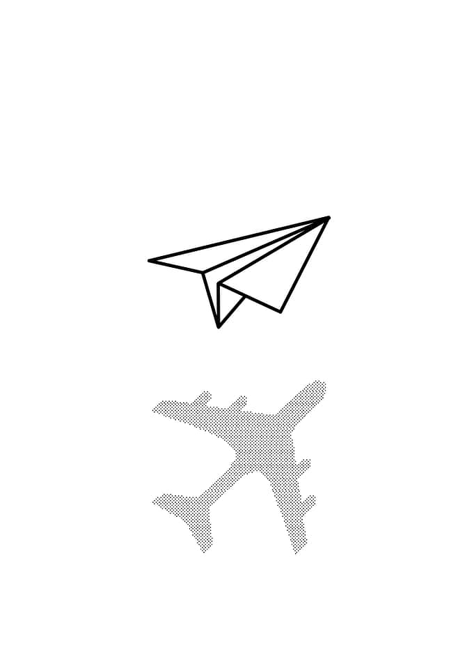 Paper Airplane Drawing