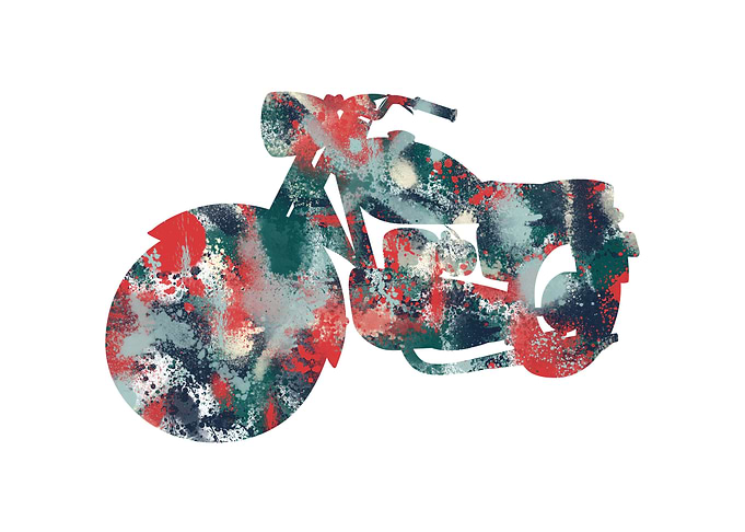 colorful motorcycle
