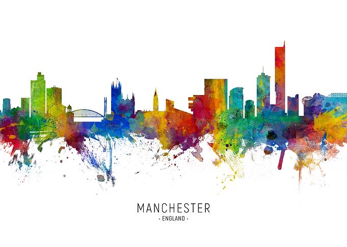 Manchester England Skyline