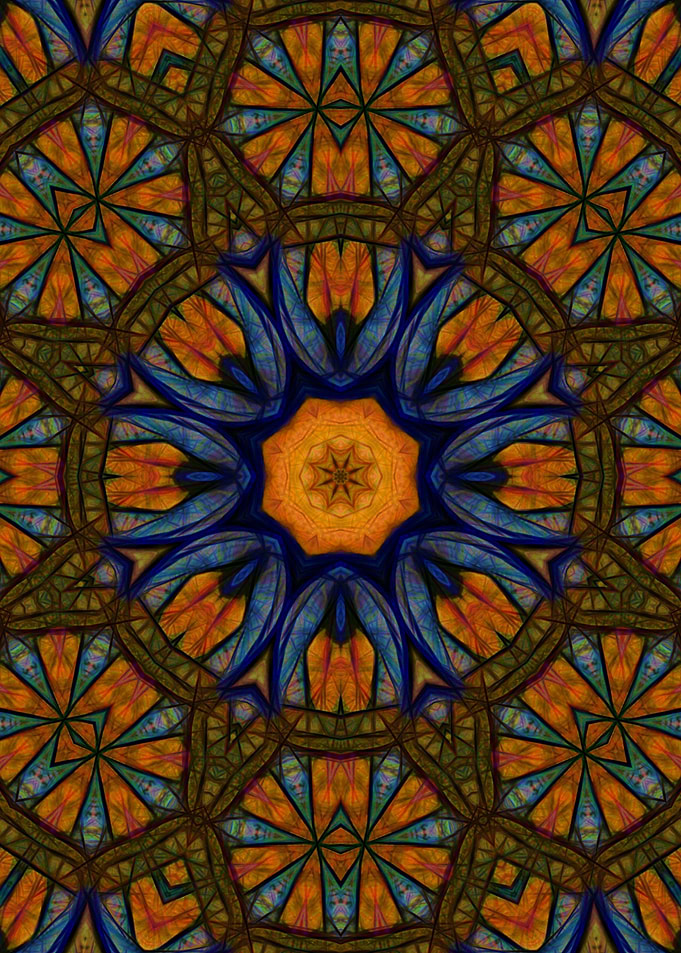 Blue Yellow Kaleidoscope