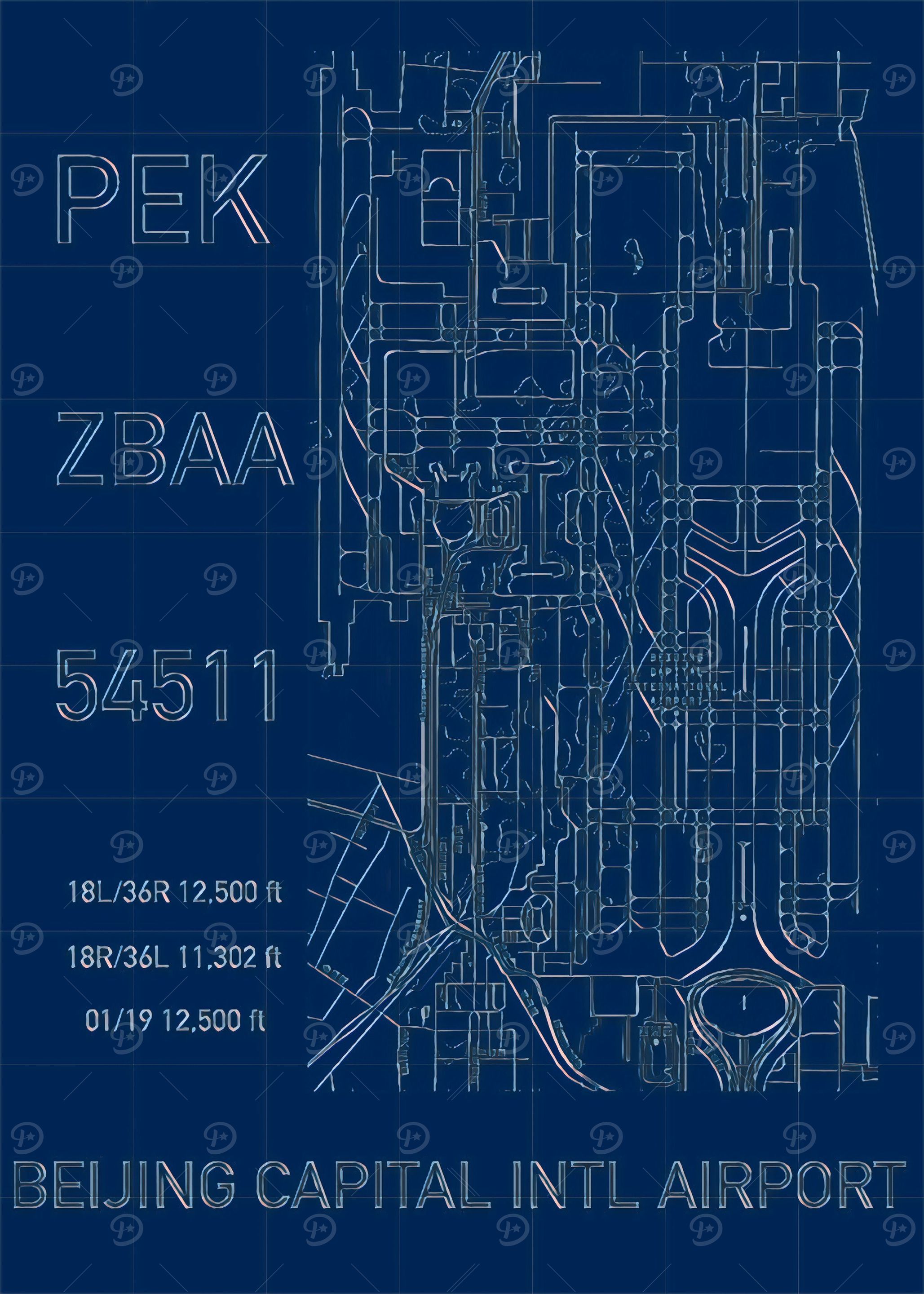 PEK Beijing Airport Blue