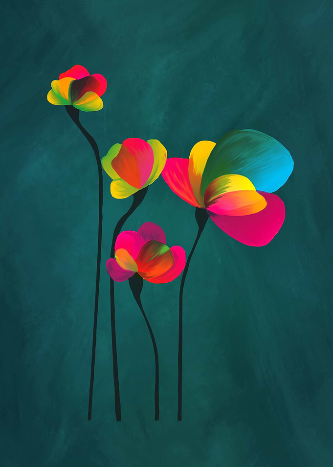 Abstract exotic flower