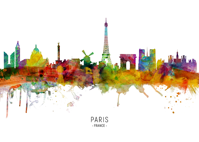 Paris France Skyline