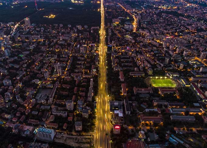 Night street in city