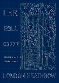 LHR London Heathrow Blue