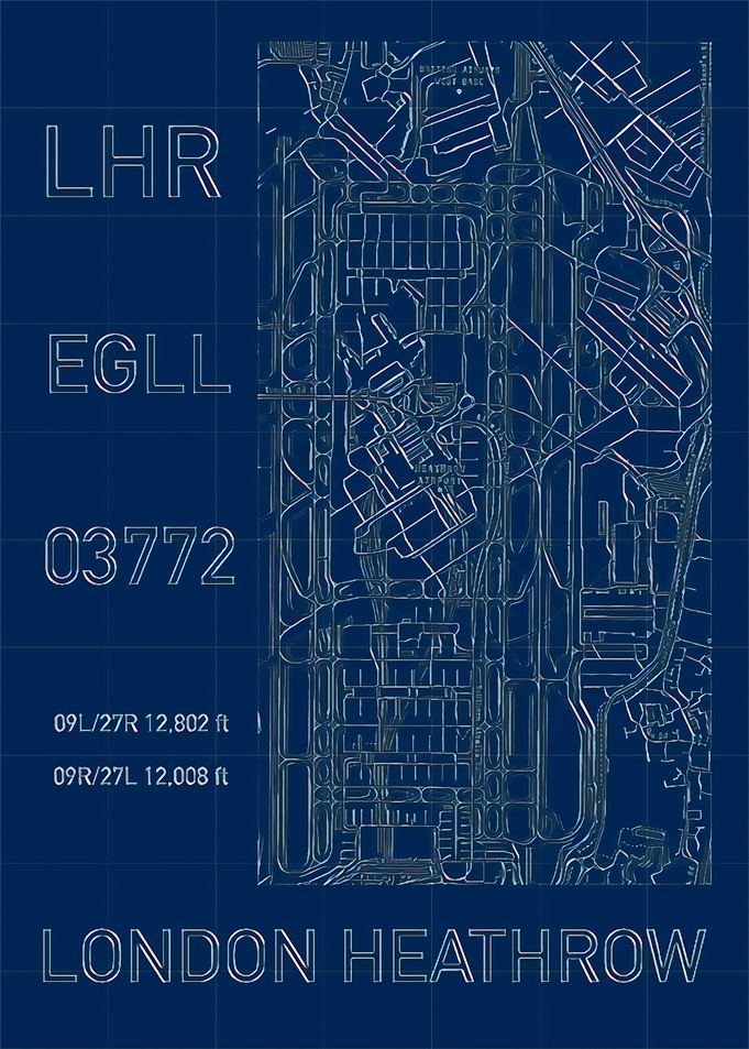 LHR London Heathrow Blue