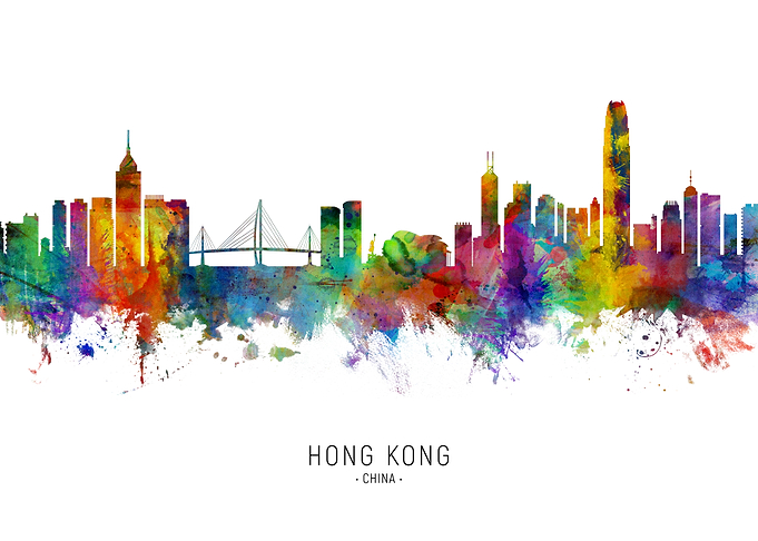 Hong Kong China Skyline