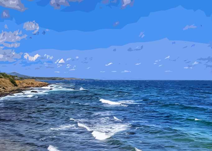 Sea landscape art