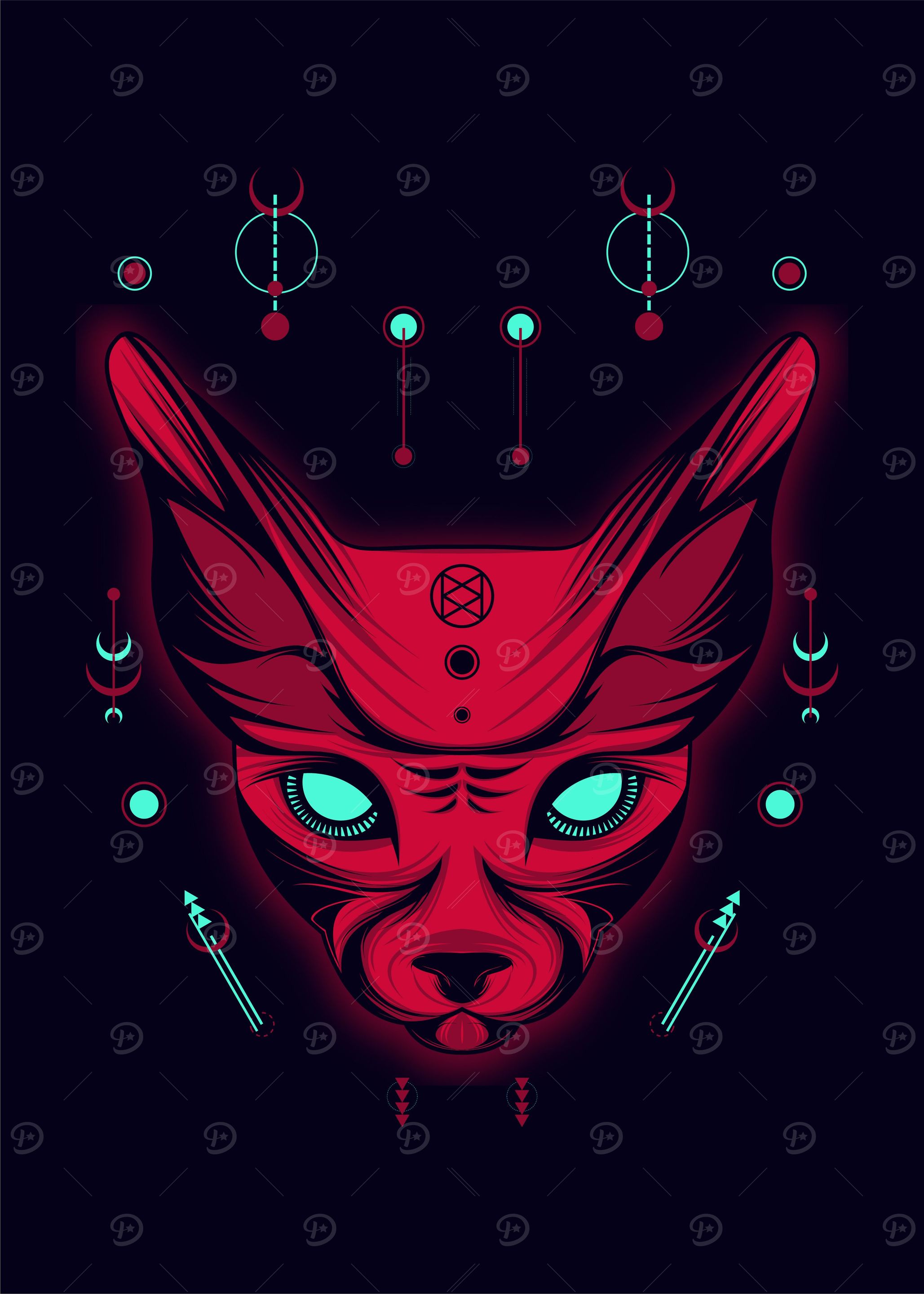 Geometry Cat Ancient Egypt