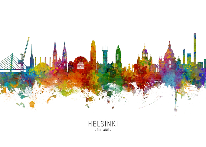 Helsinki Finland Skyline