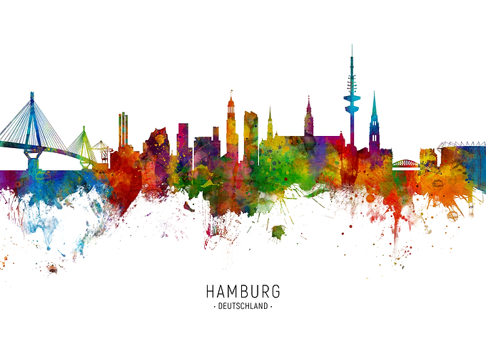 Hamburg Germany Skyline