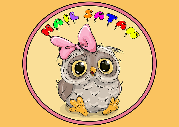Hail Satan Owl Poster