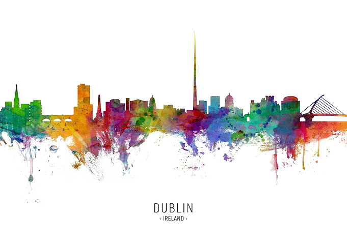Dublin Ireland Skyline