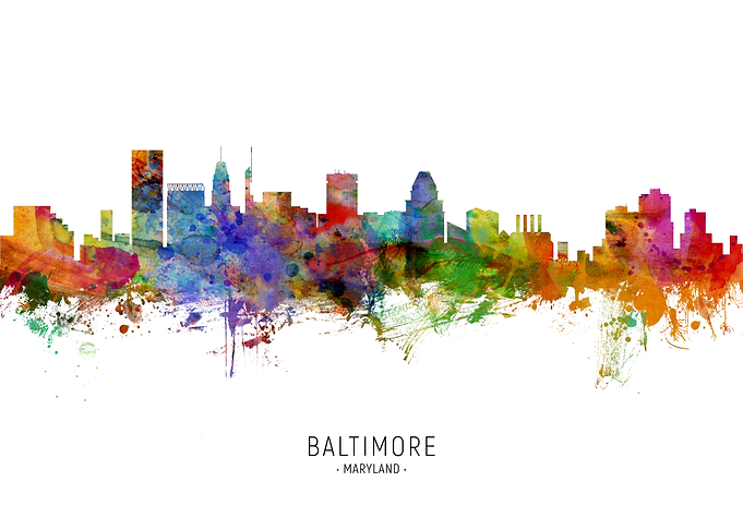 Baltimore Maryland Skyline