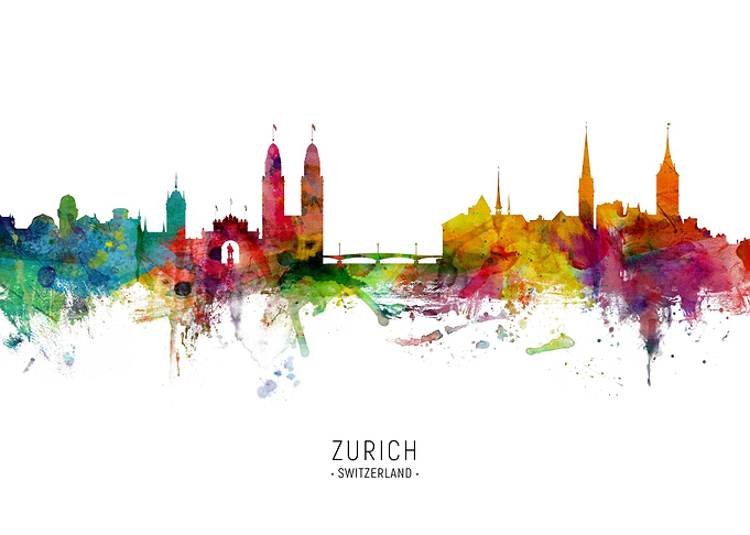 Zurich Switzerland Skyline