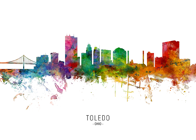 Toledo Ohio Skyline