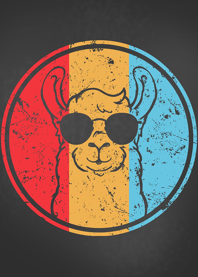 Llama Alpaca Vintage