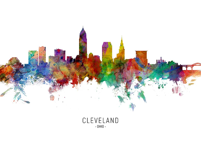 Cleveland Ohio Skyline