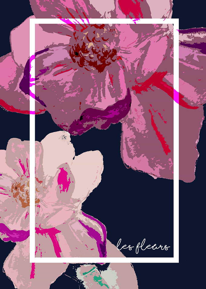 Les fleurs roses