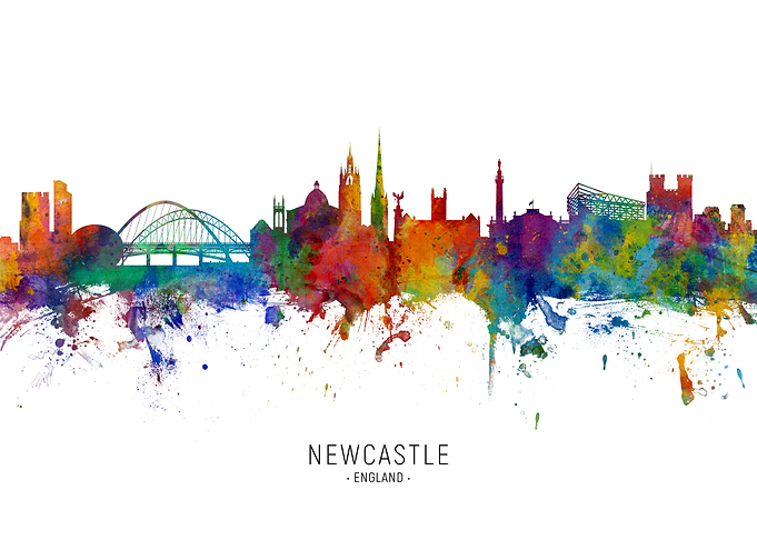 Newcastle England Skyline
